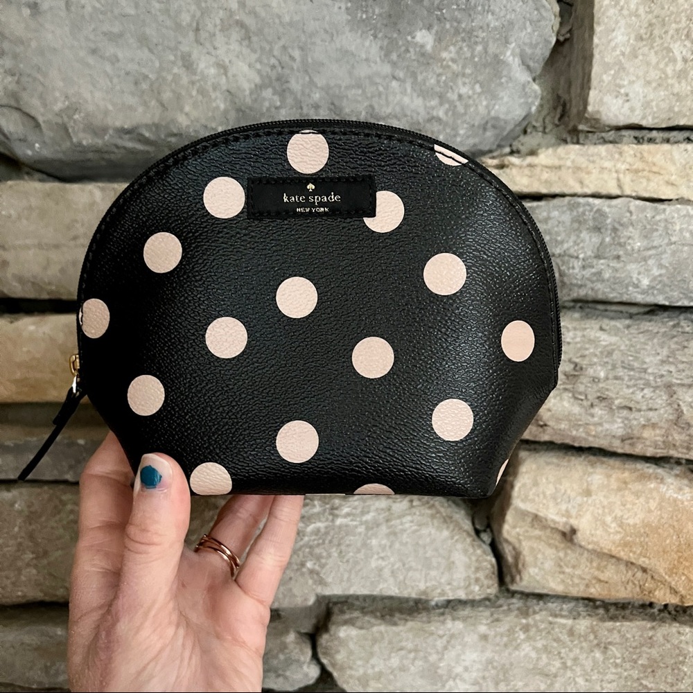 Kate Spade polka dot makeup pouch
